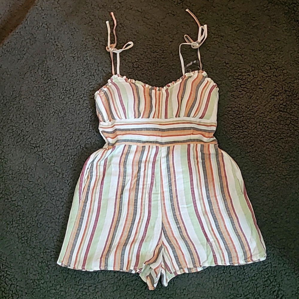 Vintage Striped Romper